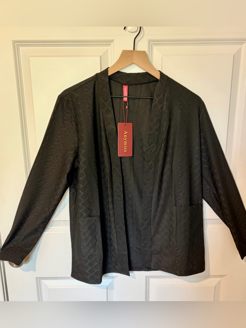 NWT Lightweight Open Front Textured Cardigan Long Sleeve w/ Pockets Fall Winter
